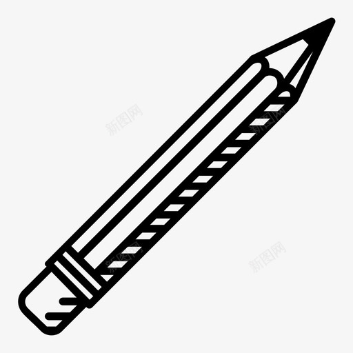 铅笔素描铅笔擦图标svg_新图网 https://ixintu.com 写作 学校教育 文具 素描 铅笔