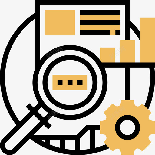 分析数字营销112黄影图标svg_新图网 https://ixintu.com 分析 数字 营销 黄影