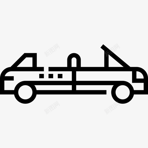敞篷车运输158直线型图标svg_新图网 https://ixintu.com 敞篷车 直线 线型 运输