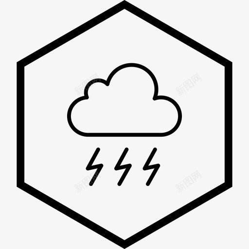 暴风雨坏天气云图标svg_新图网 https://ixintu.com 云 坏天气 暴风雨 闪电