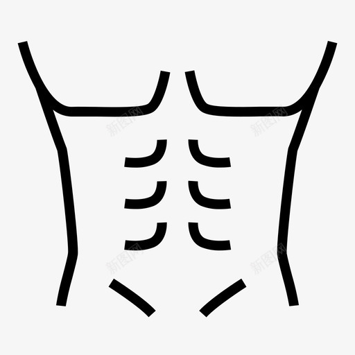 肌肉的身体建造者胸部图标svg_新图网 https://ixintu.com 健身 建造者 肌肉 胸部 身体