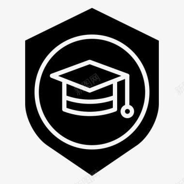 Mortarboard76学校实心图标图标