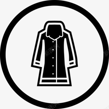 雨衣夹克长外套图标图标