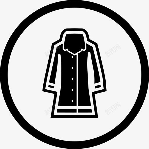 雨衣夹克长外套图标svg_新图网 https://ixintu.com 天气 夹克 长外套 雨衣