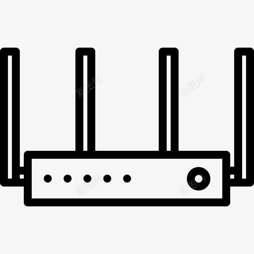 路由器设备43线性图标svg_新图网 https://ixintu.com 线性 设备 路由器