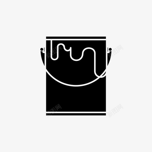 油漆桶艺术容器图标svg_新图网 https://ixintu.com 容器 桶 油漆桶 艺术设计