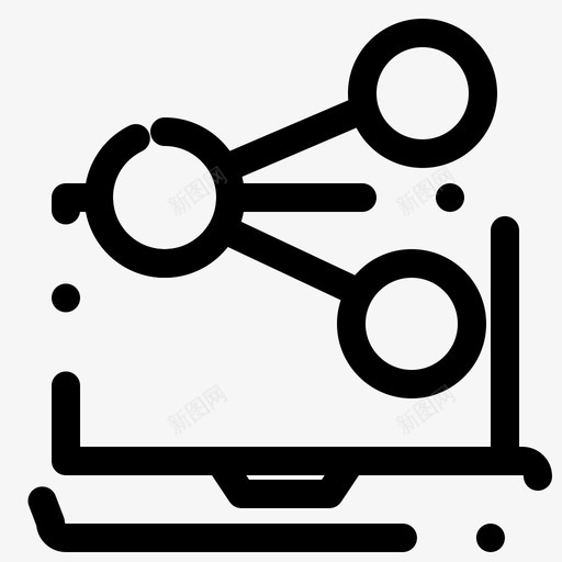 银行业务笔记本电脑共享图标svg_新图网 https://ixintu.com 互联网 共享 电脑 笔记本 网上银行 虚线 银行 银行业务