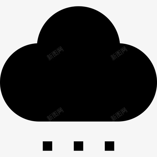 冰雹云云计算图标svg_新图网 https://ixintu.com 云 云计算 冰雹 天气 自然 自然充满 雨