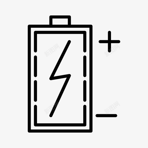 充电电池蓄电池能量图标svg_新图网 https://ixintu.com 充电电池 公司 图标 填充 能量 蓄电池