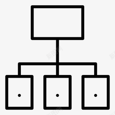 计算机网络流程图服务器图标图标