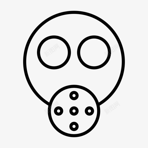面罩防毒面具皮图标svg_新图网 https://ixintu.com 军用 皮 防毒面具 面具面具 面罩