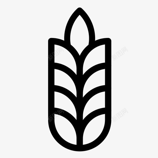 小麦大麦农作物图标svg_新图网 https://ixintu.com 农作物 农场 大麦 小麦 收获 耕作