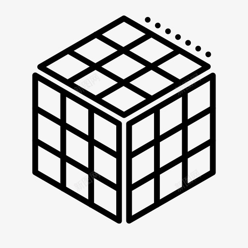 rubiks立方体大脑游戏图标svg_新图网 https://ixintu.com rubiks立方体 大脑 拼图 数学 数学和几何轮廓 游戏