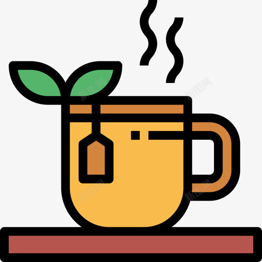 热茶饮料23线性颜色图标svg_新图网 https://ixintu.com 热茶 线性 颜色 饮料