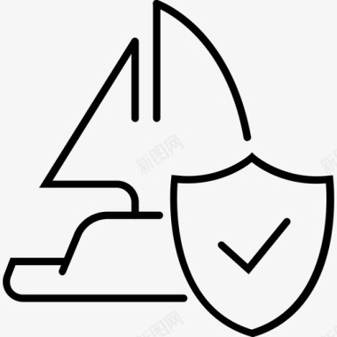 船舶防护可靠性图标图标