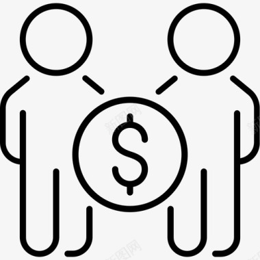 商业金钱个人图标图标