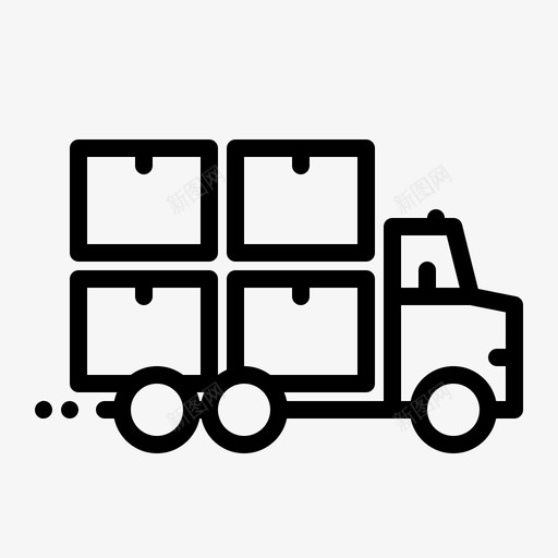 运输卡车箱子货物图标svg_新图网 https://ixintu.com 交货 箱子 货物 运输卡车 远征货物概述