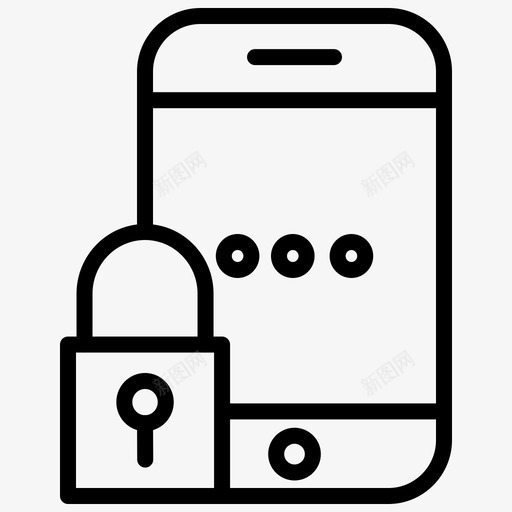 安全码手机加密图标svg_新图网 https://ixintu.com 产品 代码 保护 全码 加密 安全 密码 手机 测试