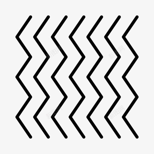 曲折几何线条图标svg_新图网 https://ixintu.com 几何 图案 曲折 线条