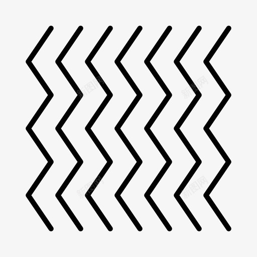 曲折几何线条图标svg_新图网 https://ixintu.com 几何 图案 曲折 线条