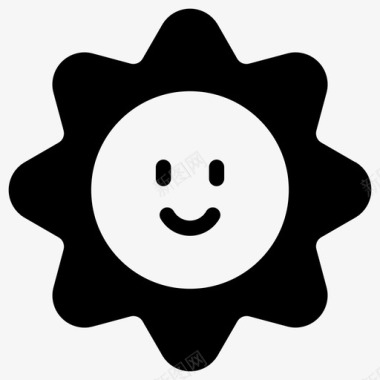 kawaiisun微笑solar图标图标