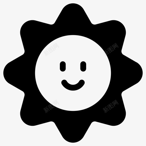 kawaiisun微笑solar图标svg_新图网 https://ixintu.com kawaiisun kawaii字形 solar summer 微笑