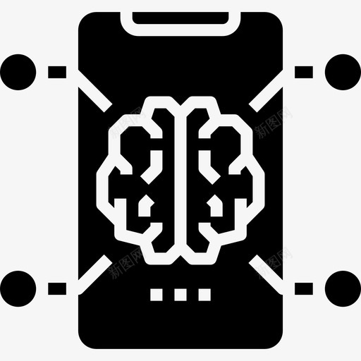 智能手机大脑概念2填充图标svg_新图网 https://ixintu.com 填充 大脑概念2 智能手机