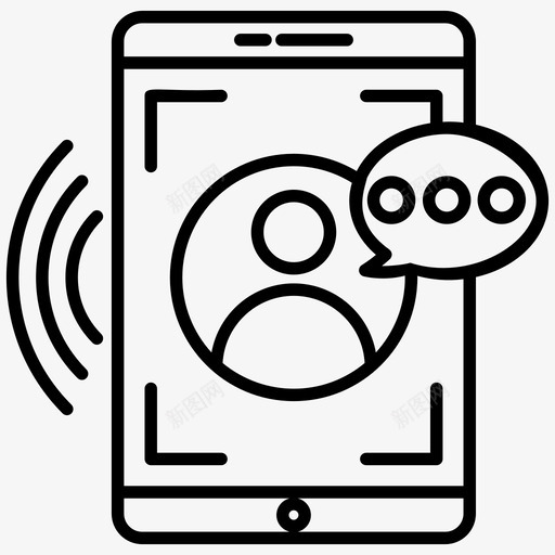 视频通话在线通信系统在线对话图标svg_新图网 https://ixintu.com 在线对话 在线通信系统 广告 视频聊天 视频通话 通信和网络线矢量图标集
