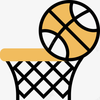 篮球运动82黄影图标图标