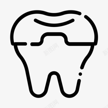 磨牙冠牙科护理牙科治疗图标图标