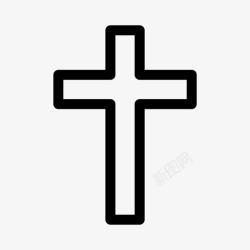 十字架标志基督教十字架耶稣图标高清图片