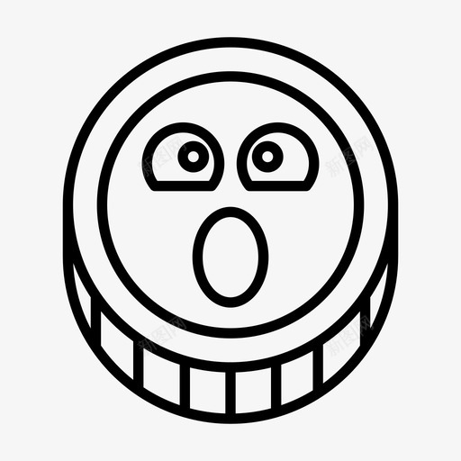 硬币上的表情符号图标svg_新图网 https://ixintu.com 硬币上的表情符号