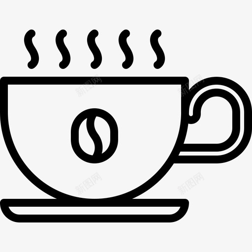 咖啡杯咖啡69线性图标svg_新图网 https://ixintu.com 咖啡 咖啡杯 线性