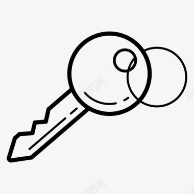 钥匙锁钥匙业务线图标图标