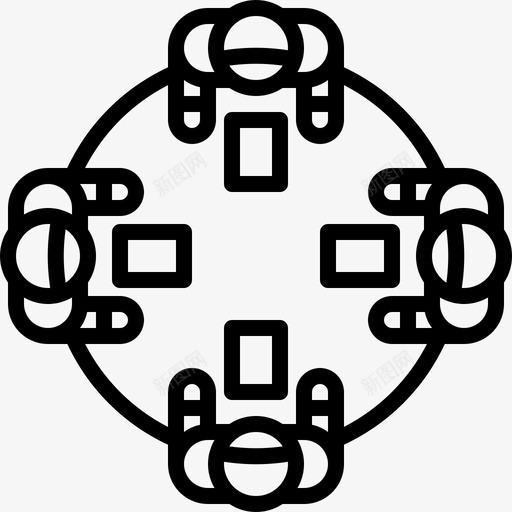 会议公司讨论图标svg_新图网 https://ixintu.com 业务 会议 公司 团队 小组 讨论