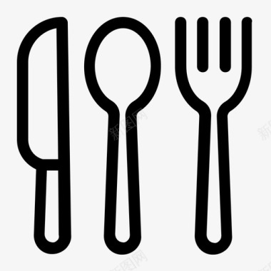 刀匙叉餐具餐厅图标图标