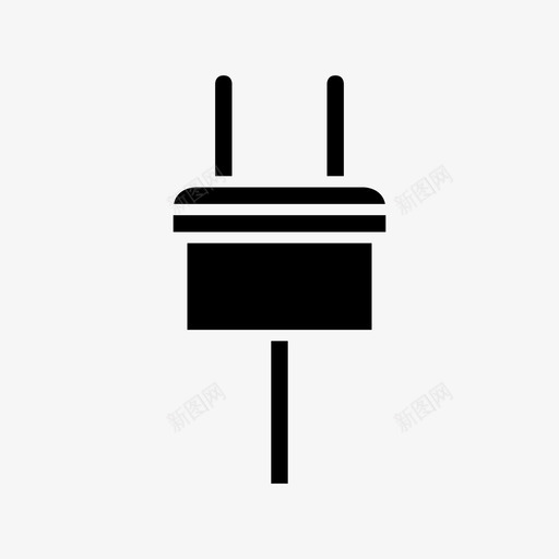 充电连接器电源线图标svg_新图网 https://ixintu.com 充电 电源 电源线 设备 连接器