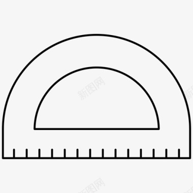 量角器角度测量图标图标