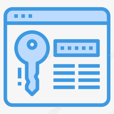 密码网站类型8蓝色图标图标
