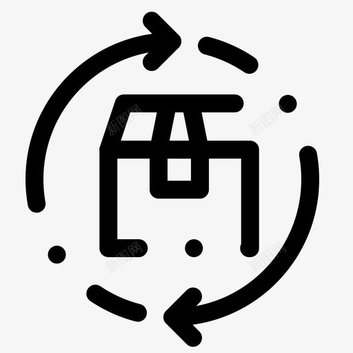 框包刷新图标svg_新图网 https://ixintu.com 刷新 包 同步 框 购物虚线集12