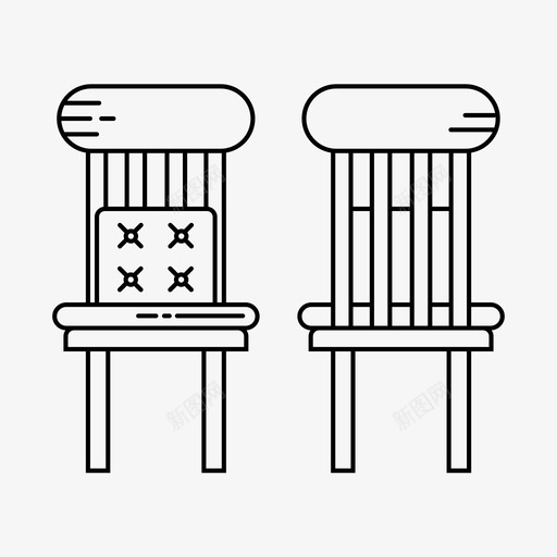 椅子餐厅家具图标svg_新图网 https://ixintu.com 客厅 家具 椅子 苏佩莱克斯客厅 餐厅