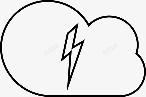 天气云危险图标svg_新图网 https://ixintu.com 云 云计算 危险 天气 数据和技术 闪电 雷电 风暴