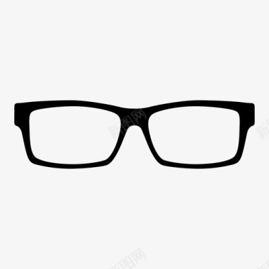长方形眼镜眼镜墨镜图标图标