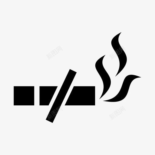 无烟香烟禁止图标svg_新图网 https://ixintu.com 停止 无烟 烟草 禁止 香烟