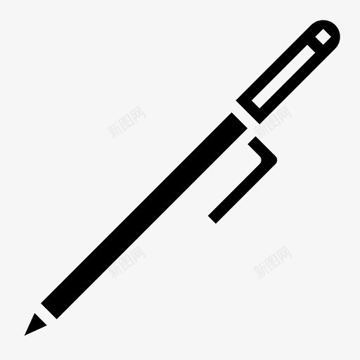 钢笔办公文具17填充图标svg_新图网 https://ixintu.com 办公文具 填充 钢笔