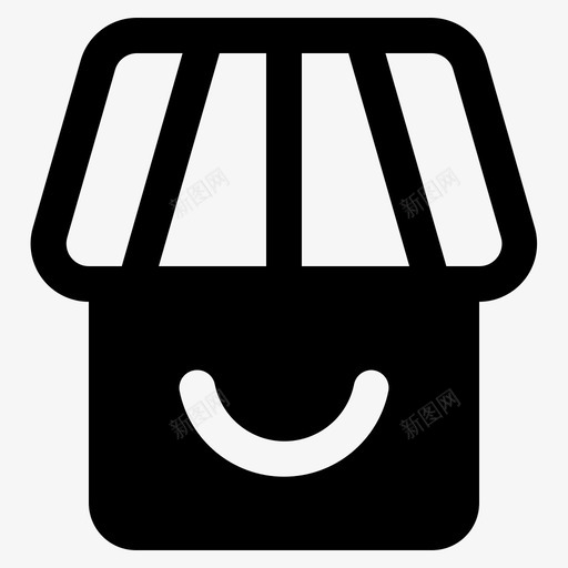 商店商业界面图标svg_新图网 https://ixintu.com 商业 商店 字形 市场 界面