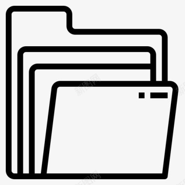 文件夹文件夹和文档5线性图标图标