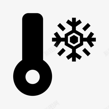 温度摄氏度冷图标图标