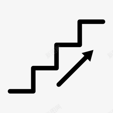 楼梯自动扶梯台阶图标图标