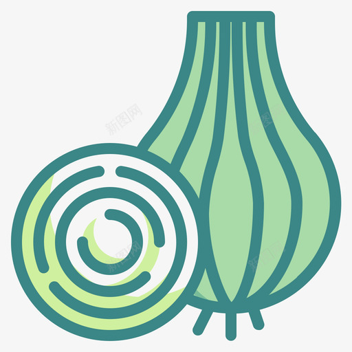 Onionfruitsandvegetables47twotone图标svg_新图网 https://ixintu.com Onion.fruits and tone two vegetables